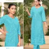 Tunic House Kiara 2 Georgette Wholesale Chikankari Sequence Kurti Catalog